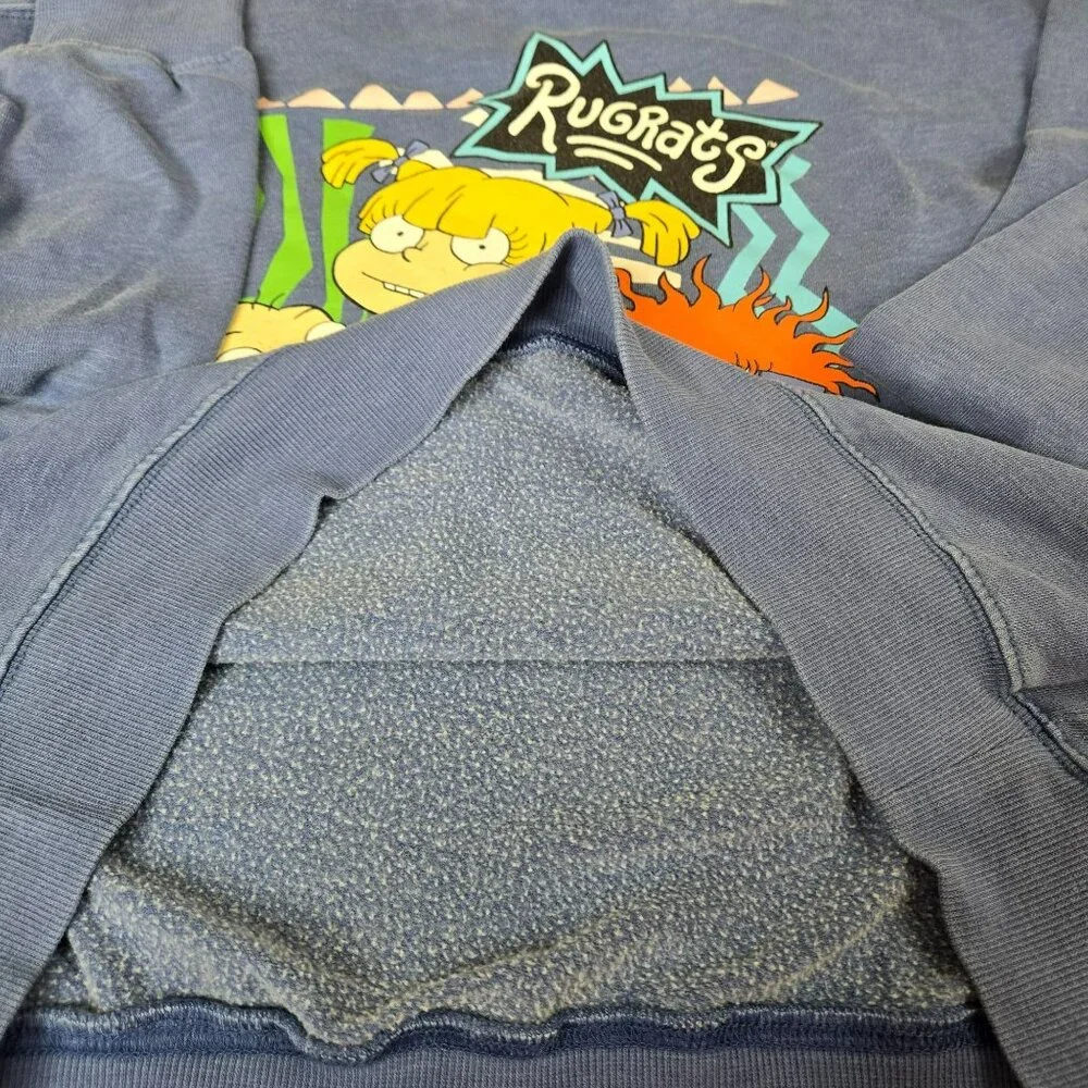 Nickelodeon Rugrats Women's Sz XL Blue Crew Neck Pullover Sweatshirt Long Sleeve - Picture 5 of 7